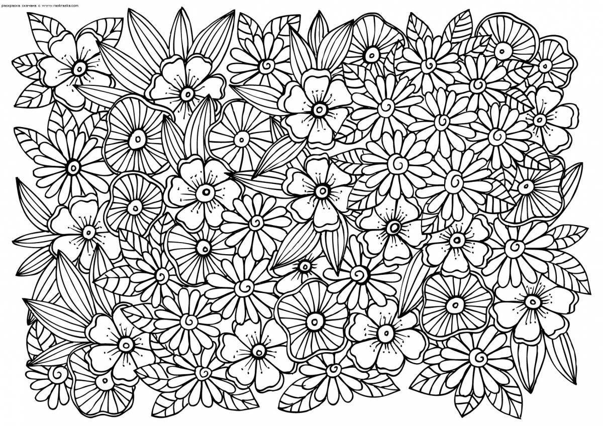 Relaxing x antistress coloring page