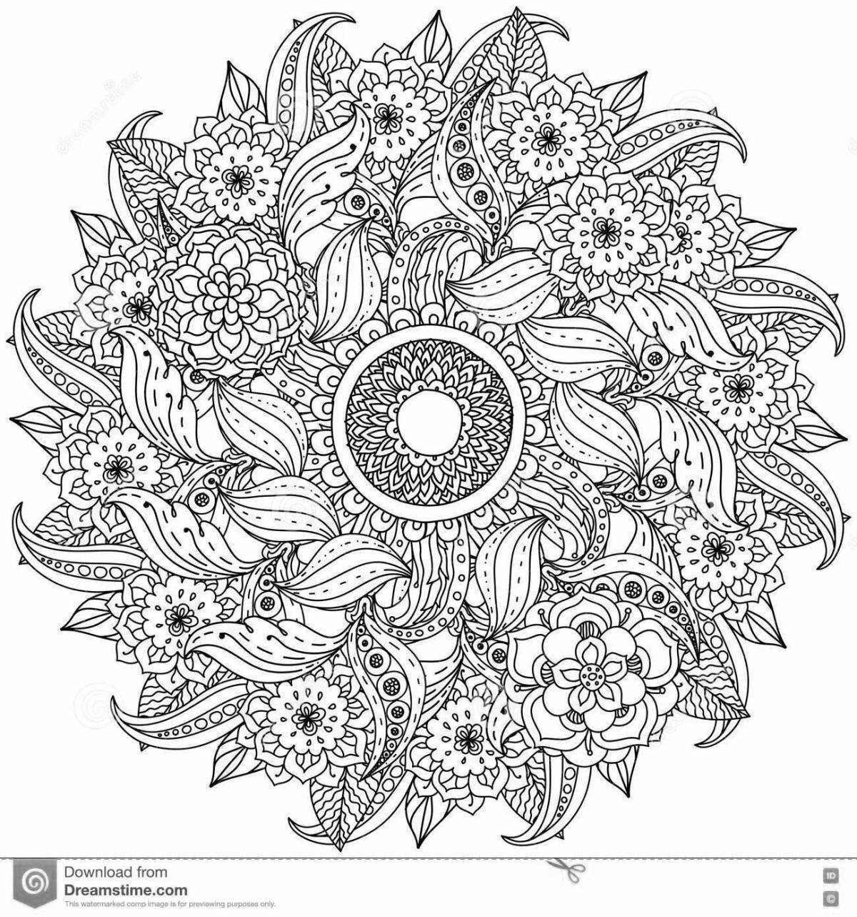 Alluring x antistress coloring page