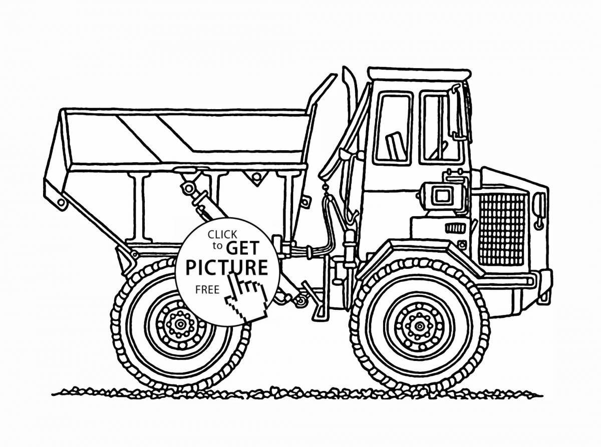 Nice agricultural machinery coloring pages for kids