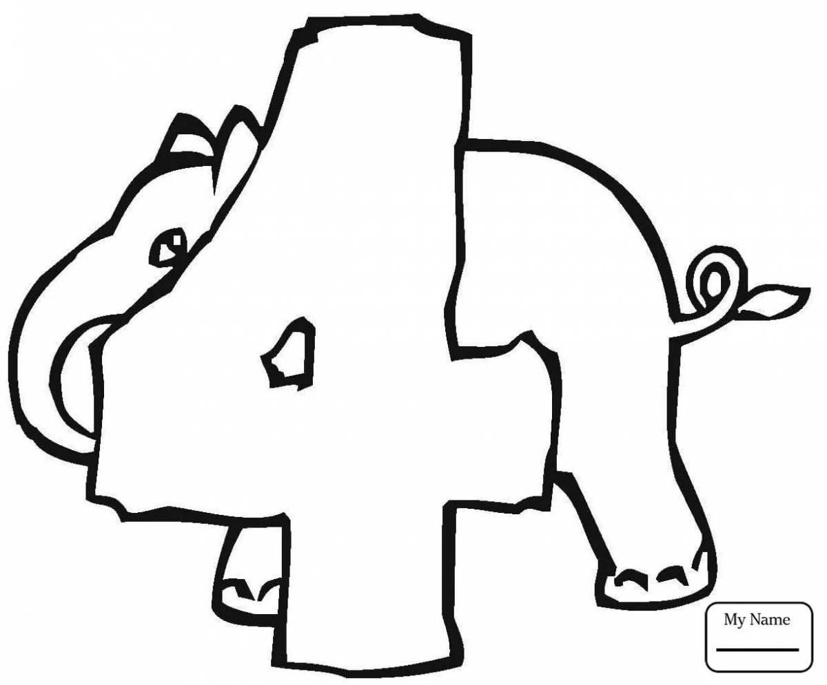 Animated coloring page numbers in the form of animals