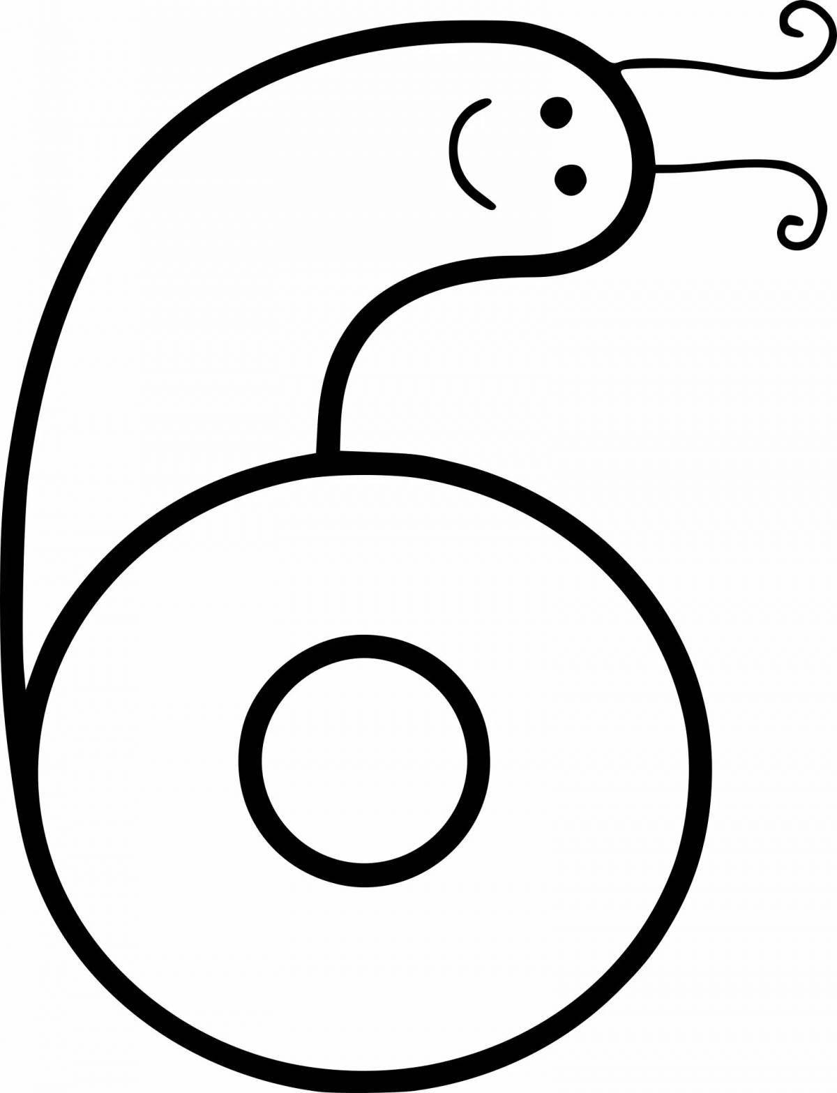 Crazy coloring pages with animal shaped page numbers
