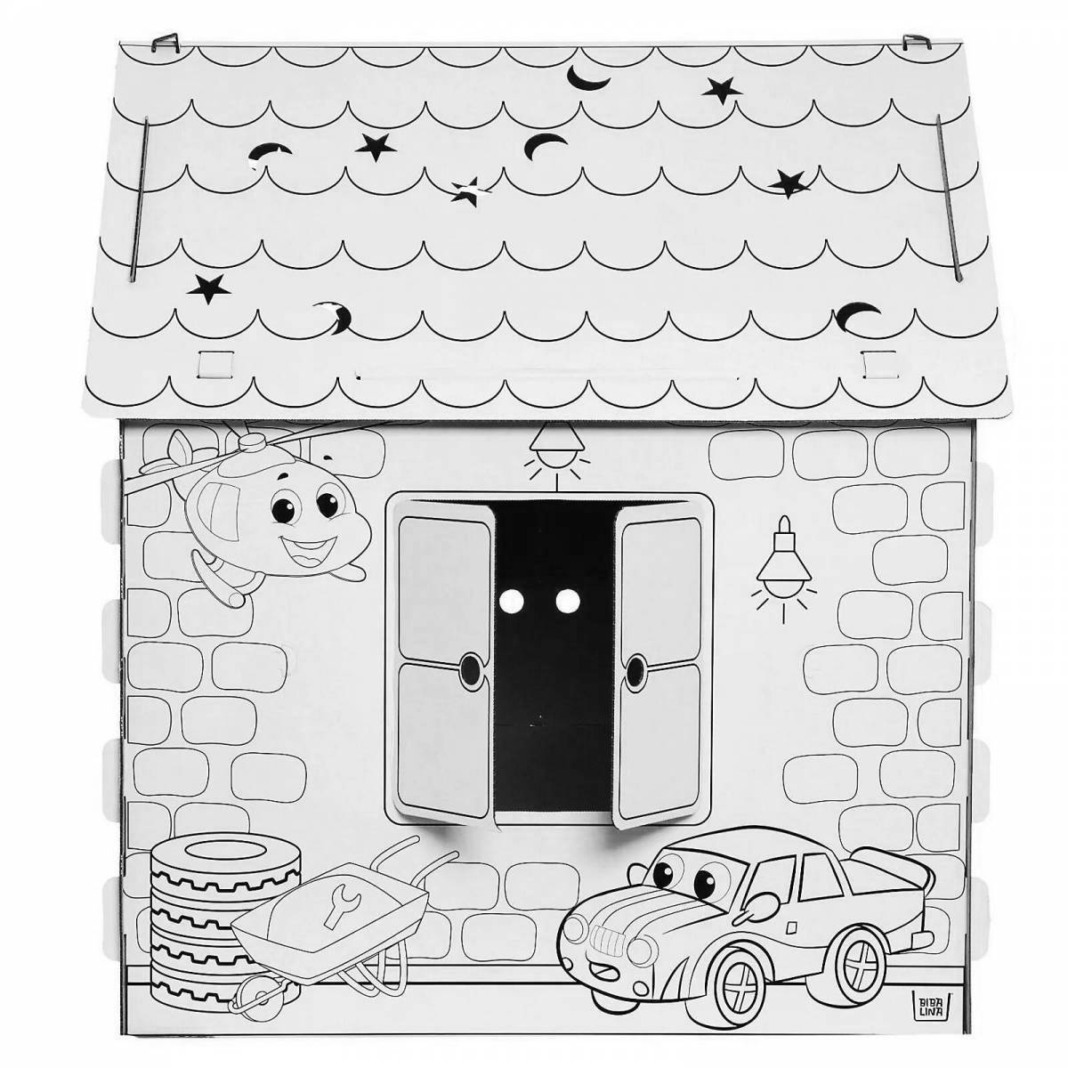 Coloring card house price