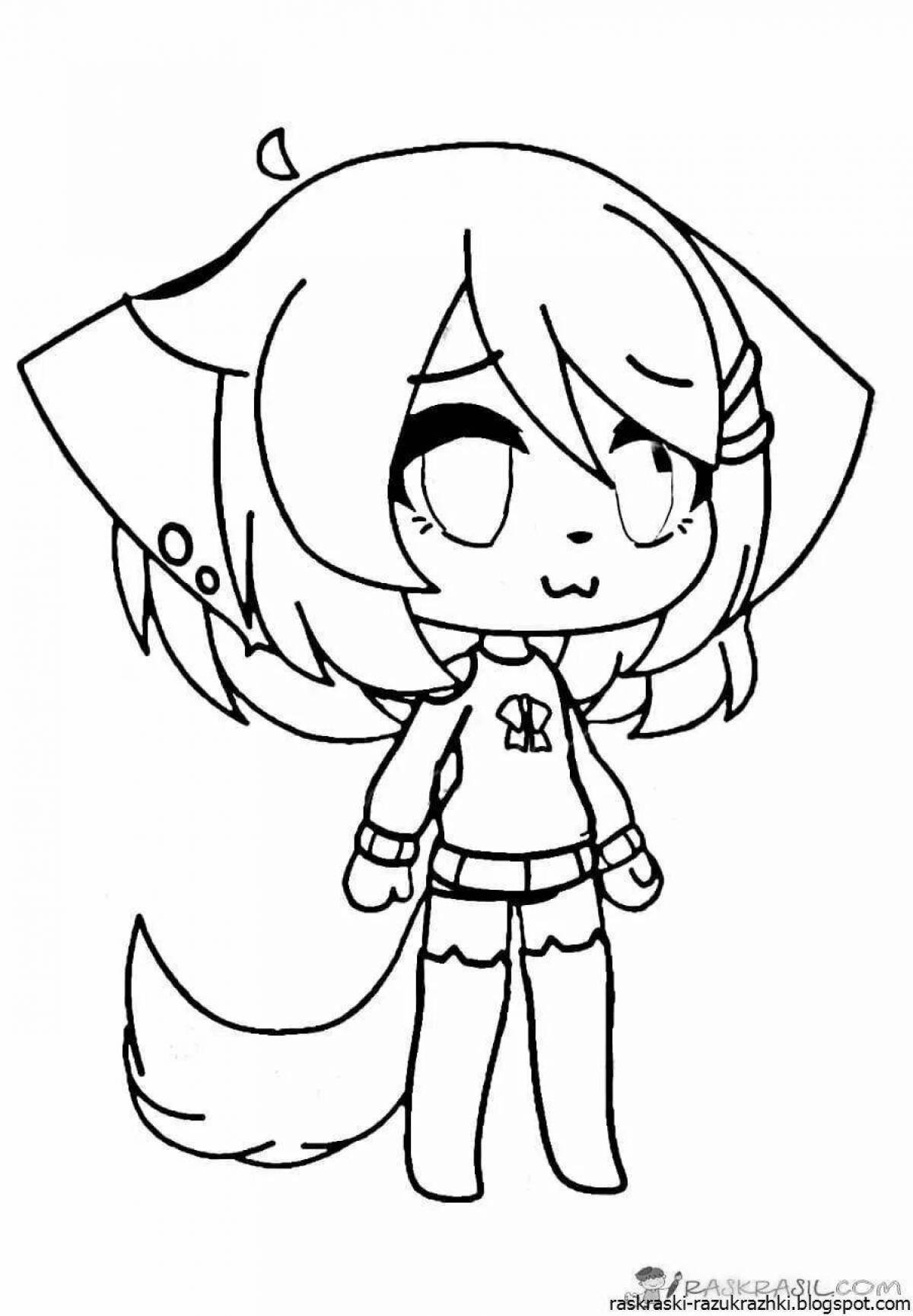 Fascinating gacha life coloring page