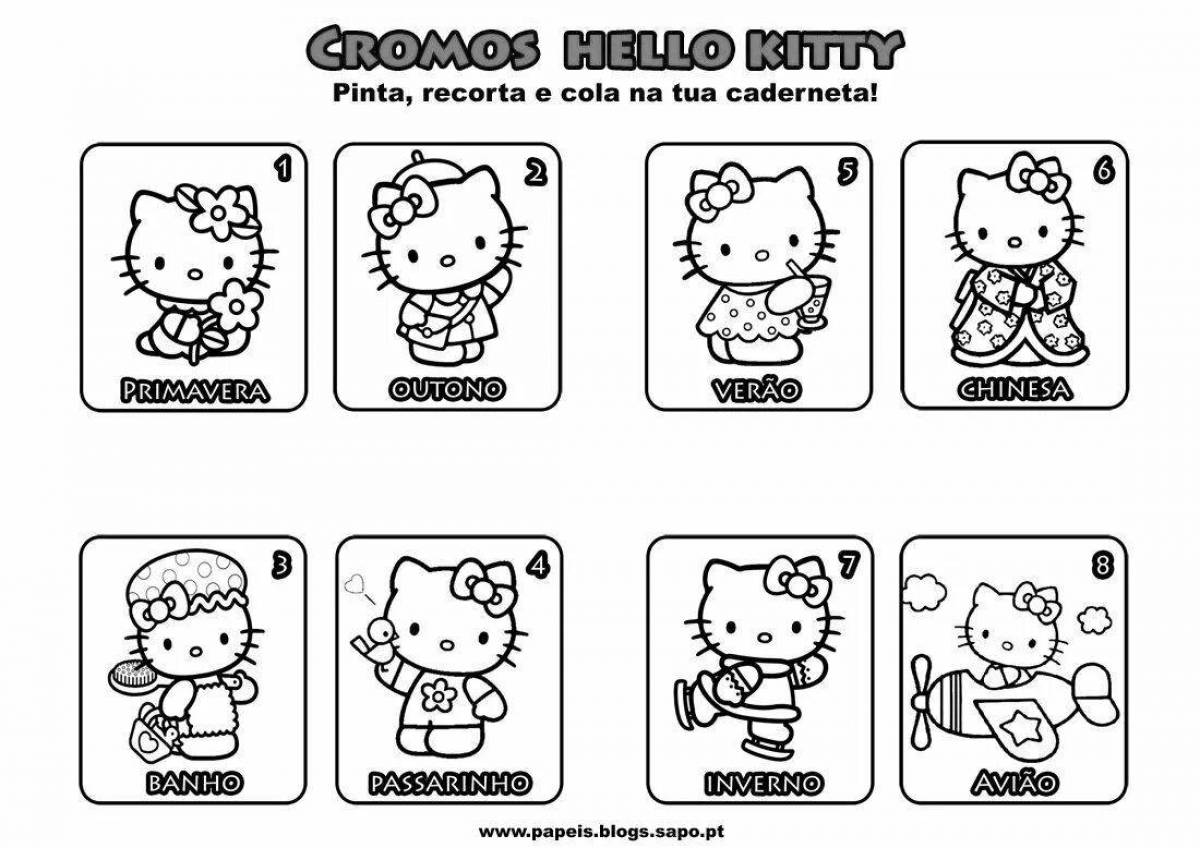 Creative greeting card hello kitty