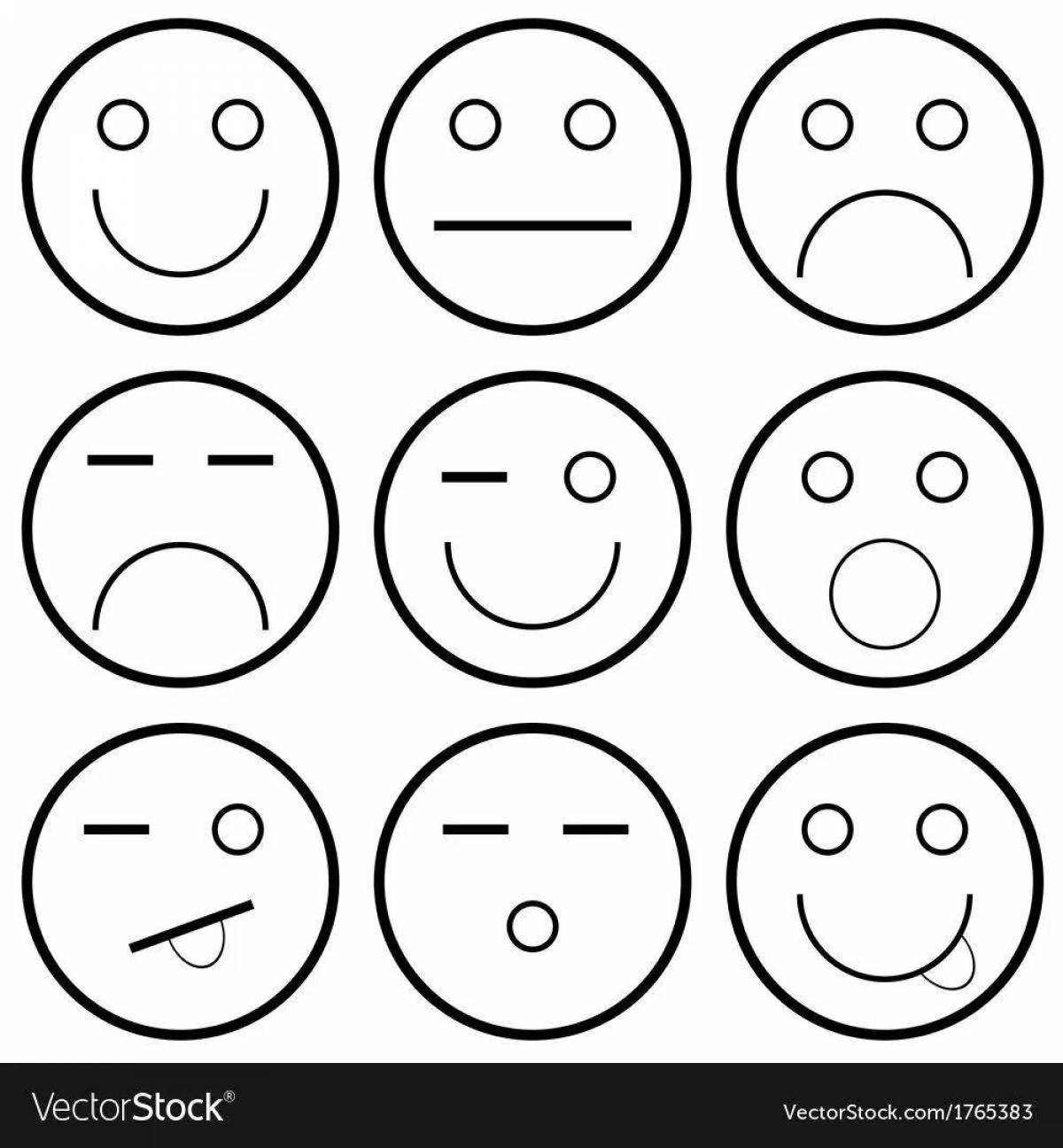 Amazing emoji coloring page
