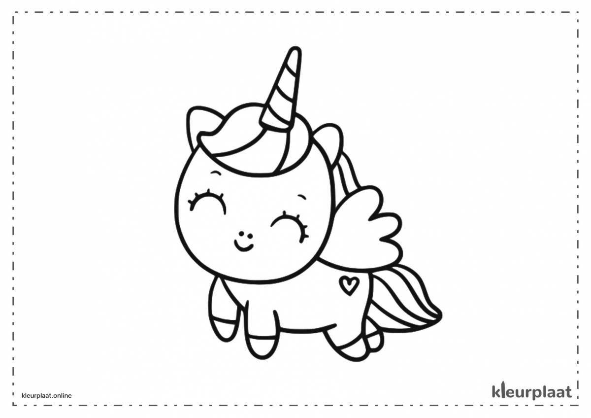 Blissful coloring for girls cute unicorns