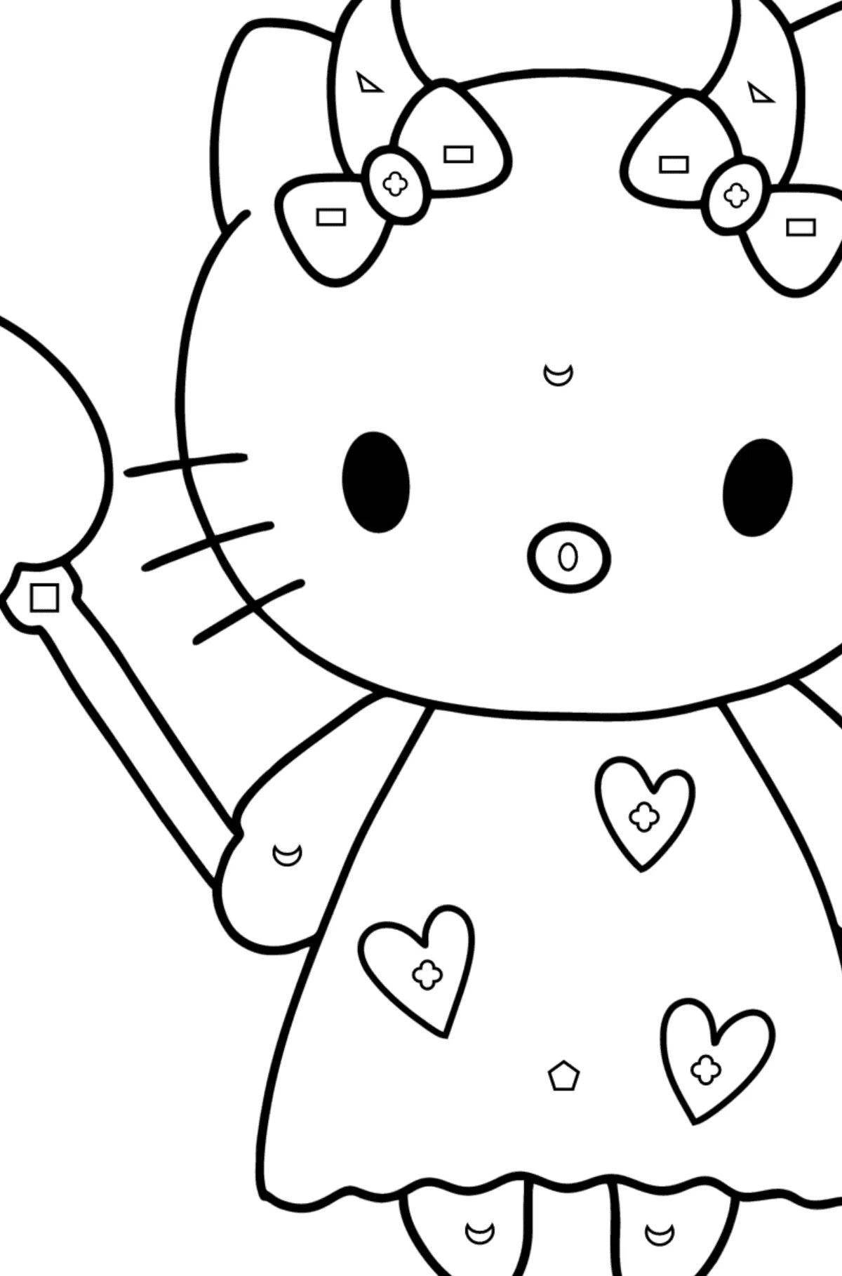 Милая hello kitty с пистолетом