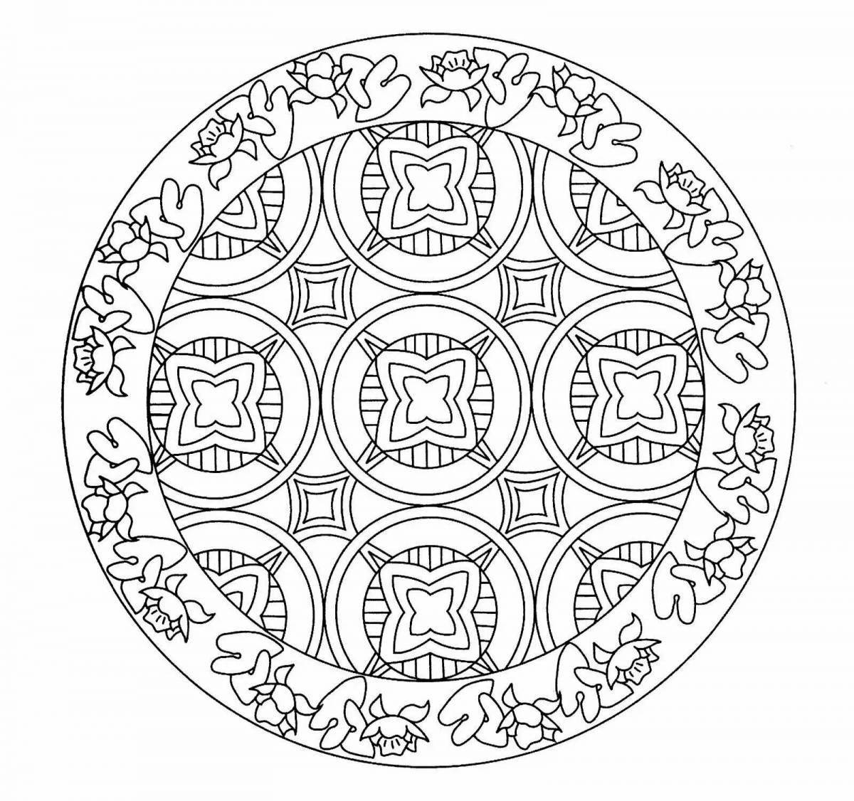 Glorious wealth mandala coloring page