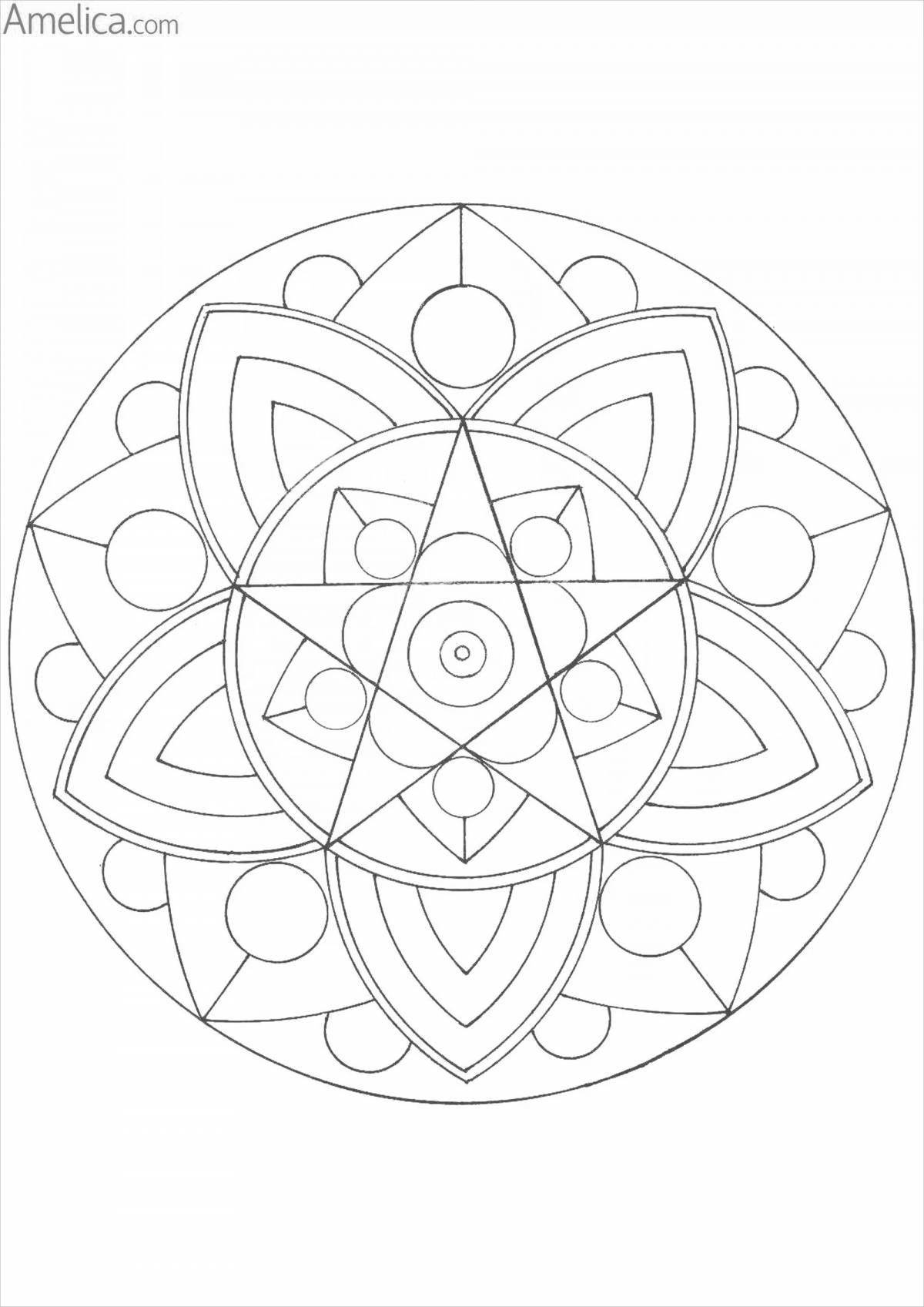 Bright wealth mandala coloring page