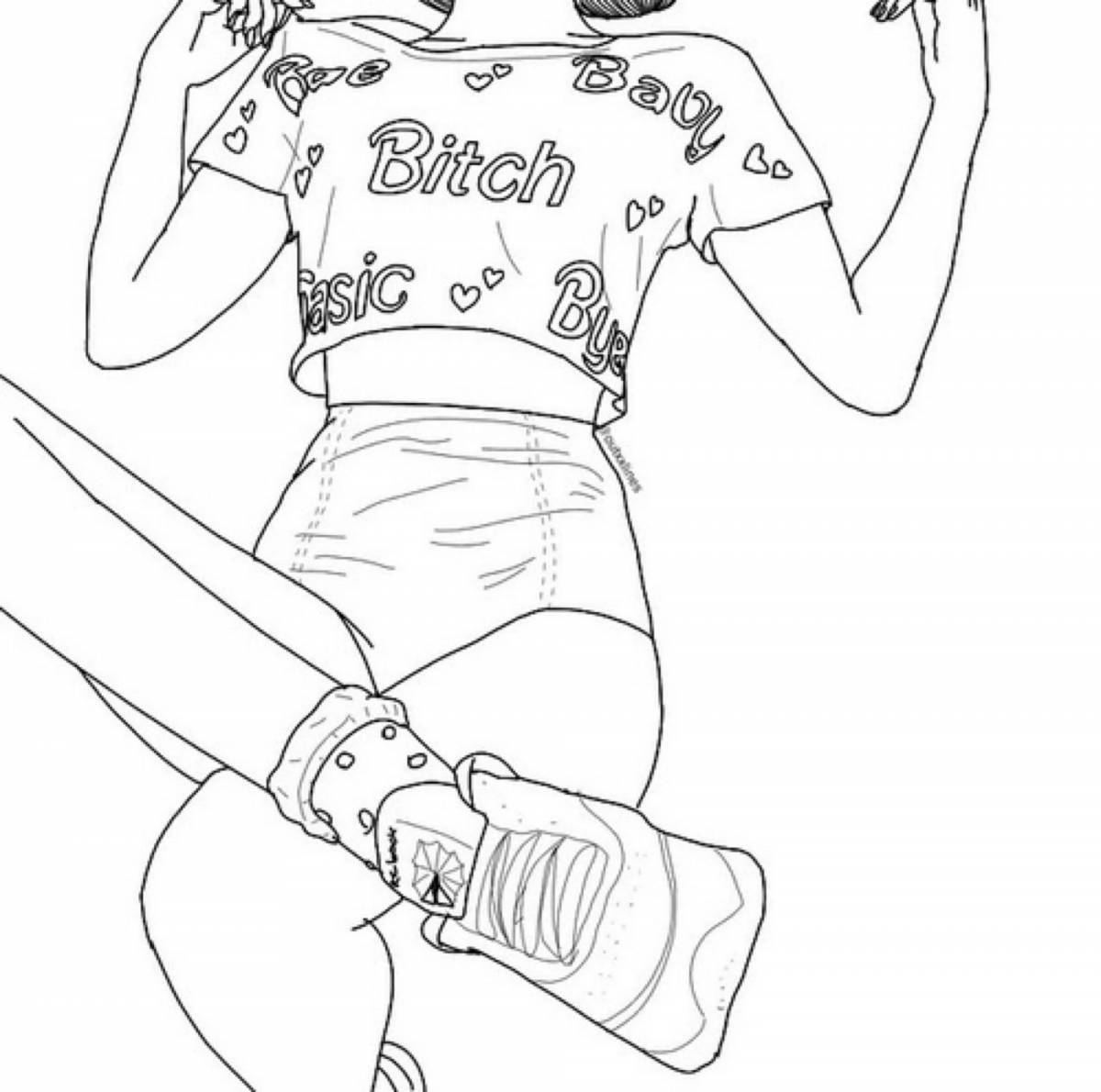 Comic coloring page 18 plus vulgarity