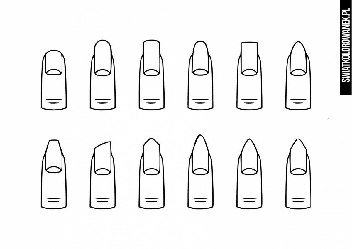 Gorgeous coloring long nails without manicure