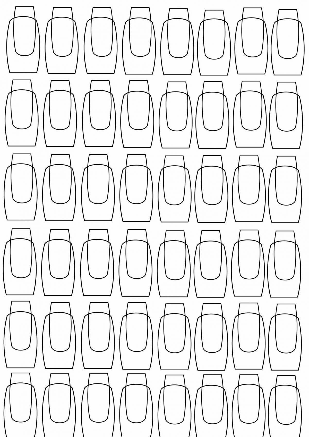 Exquisite coloring long nails without manicure