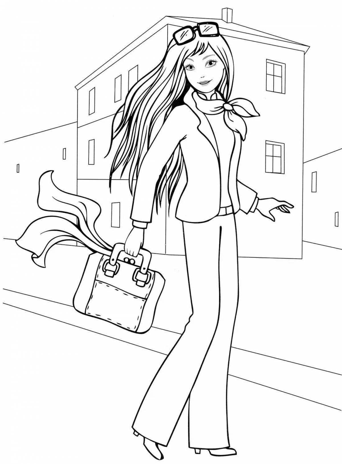 Dazzling coloring pages for girls fashion girls