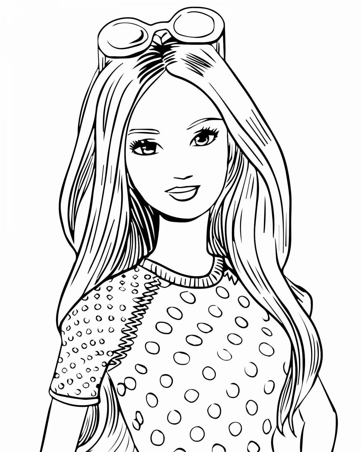 Playful coloring for girls fashion girls
