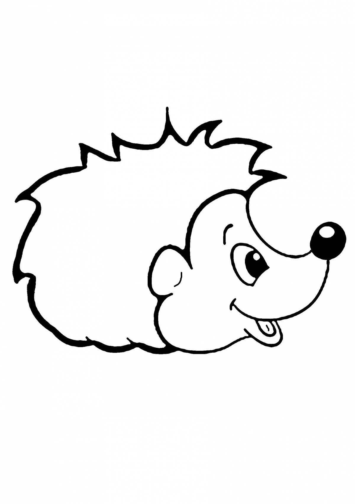 Animated hedgehog coloring book for preschoolers
