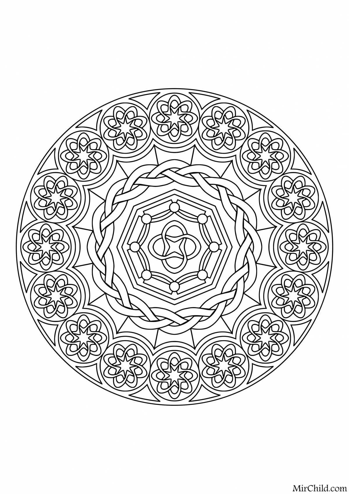 Great coloring mandala peace and tranquility
