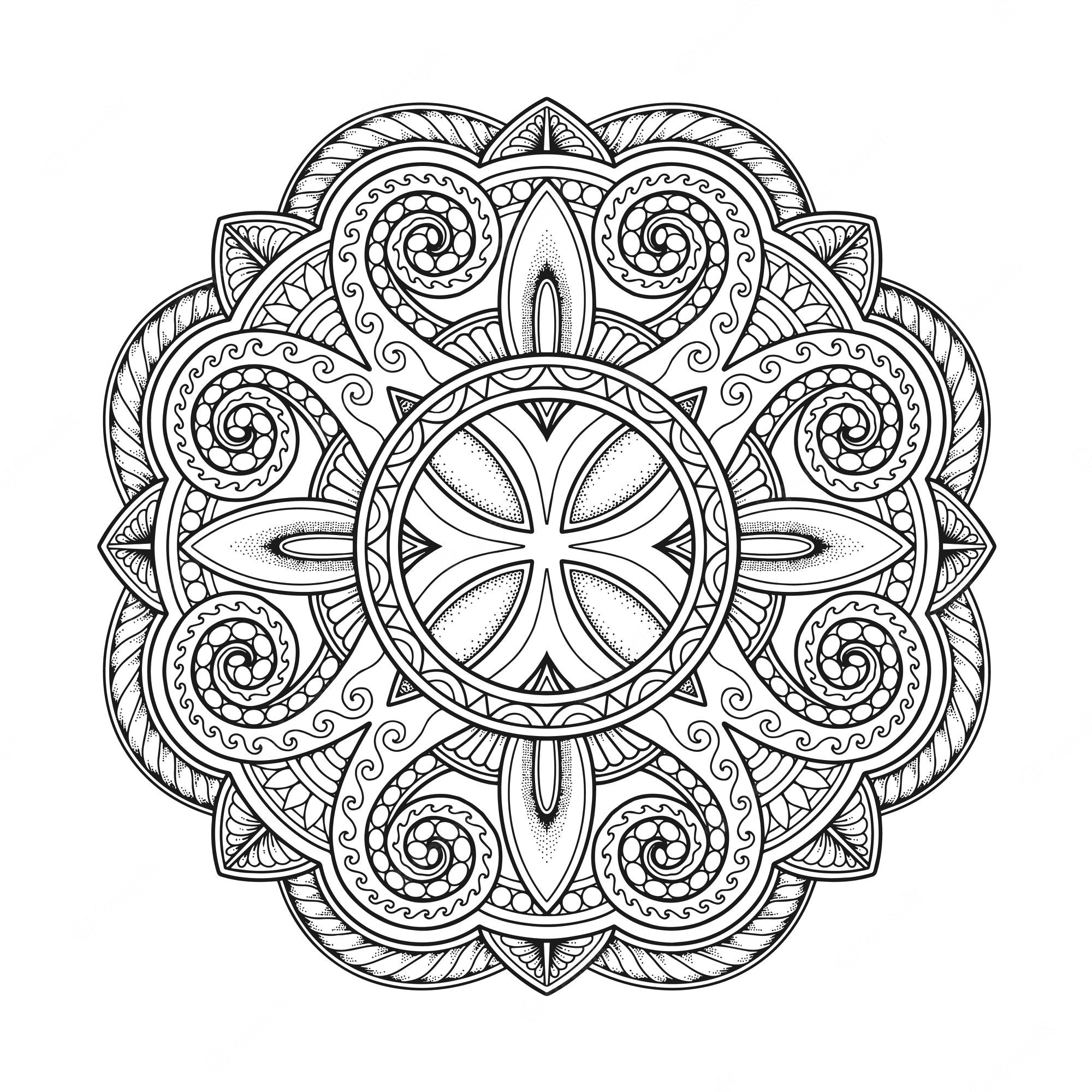 Comforting coloring mandala peace and tranquility