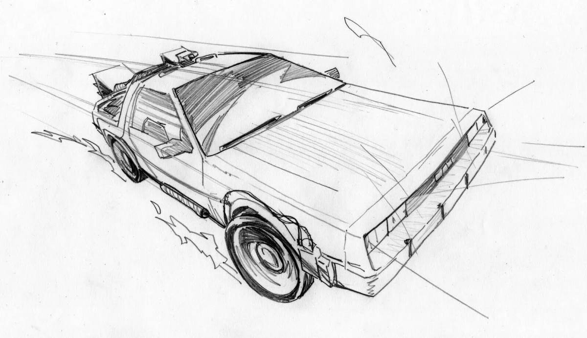 Gorgeous Back to the Future 2 coloring page