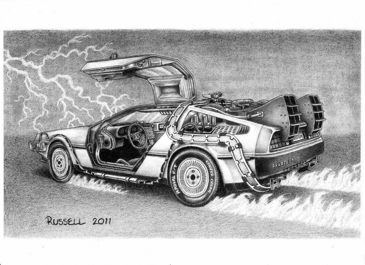 Great back to the future coloring page 2