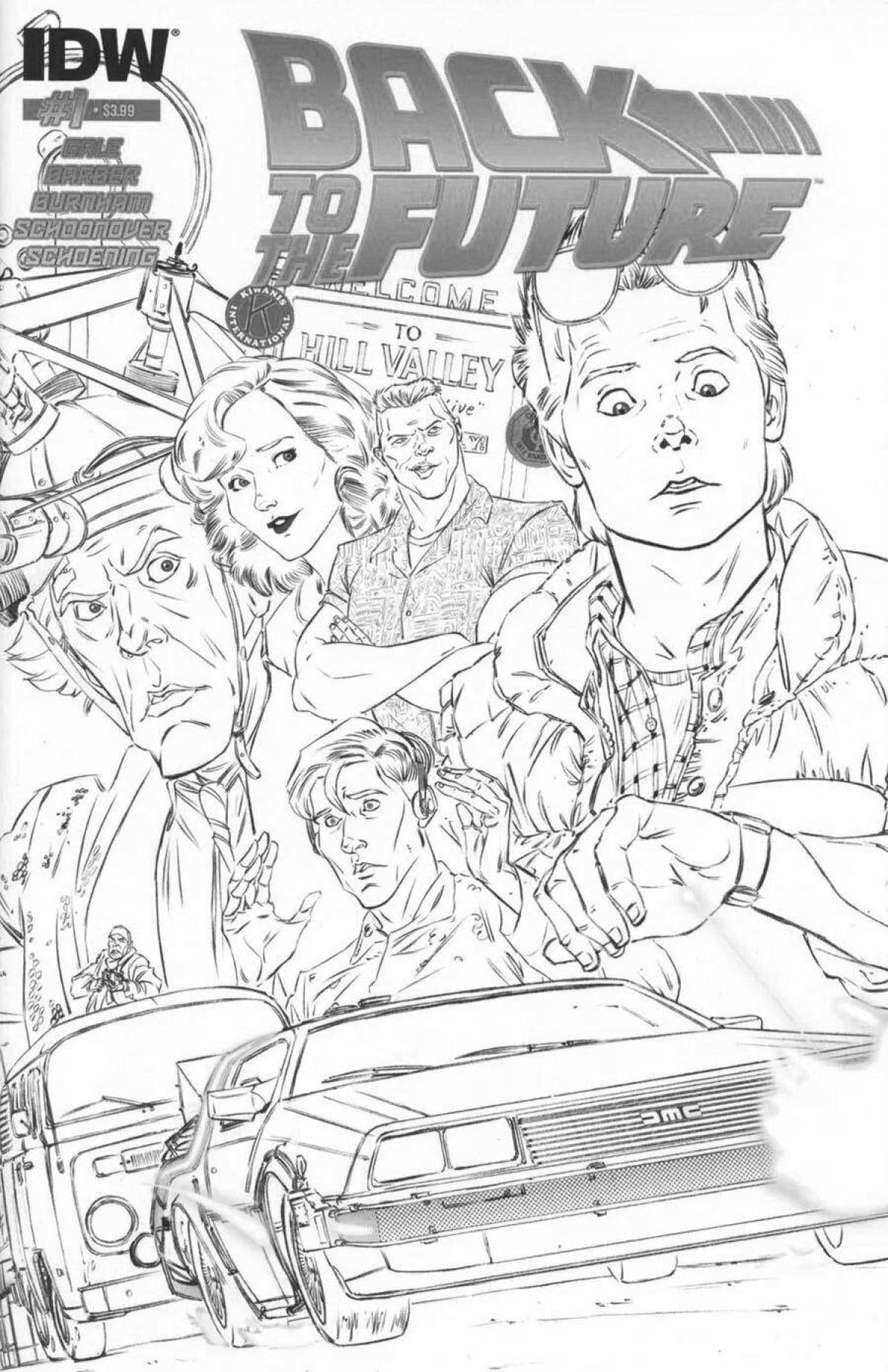 Lively back to the future 2 coloring book