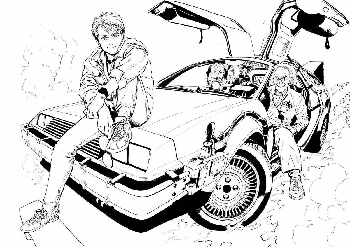Color explosion back to the future 2 coloring book