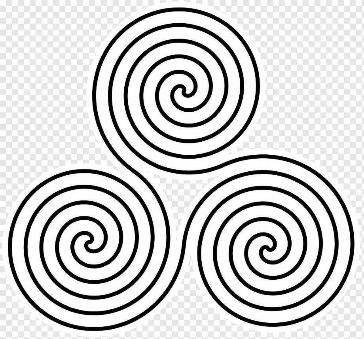 Creative whimsical spiral coloring