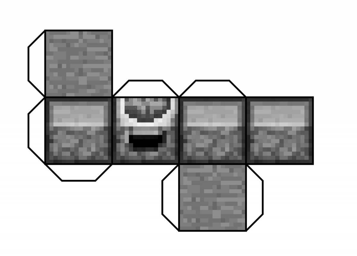 Как сделать из бумаги фигурку в стиле майнкрафт.