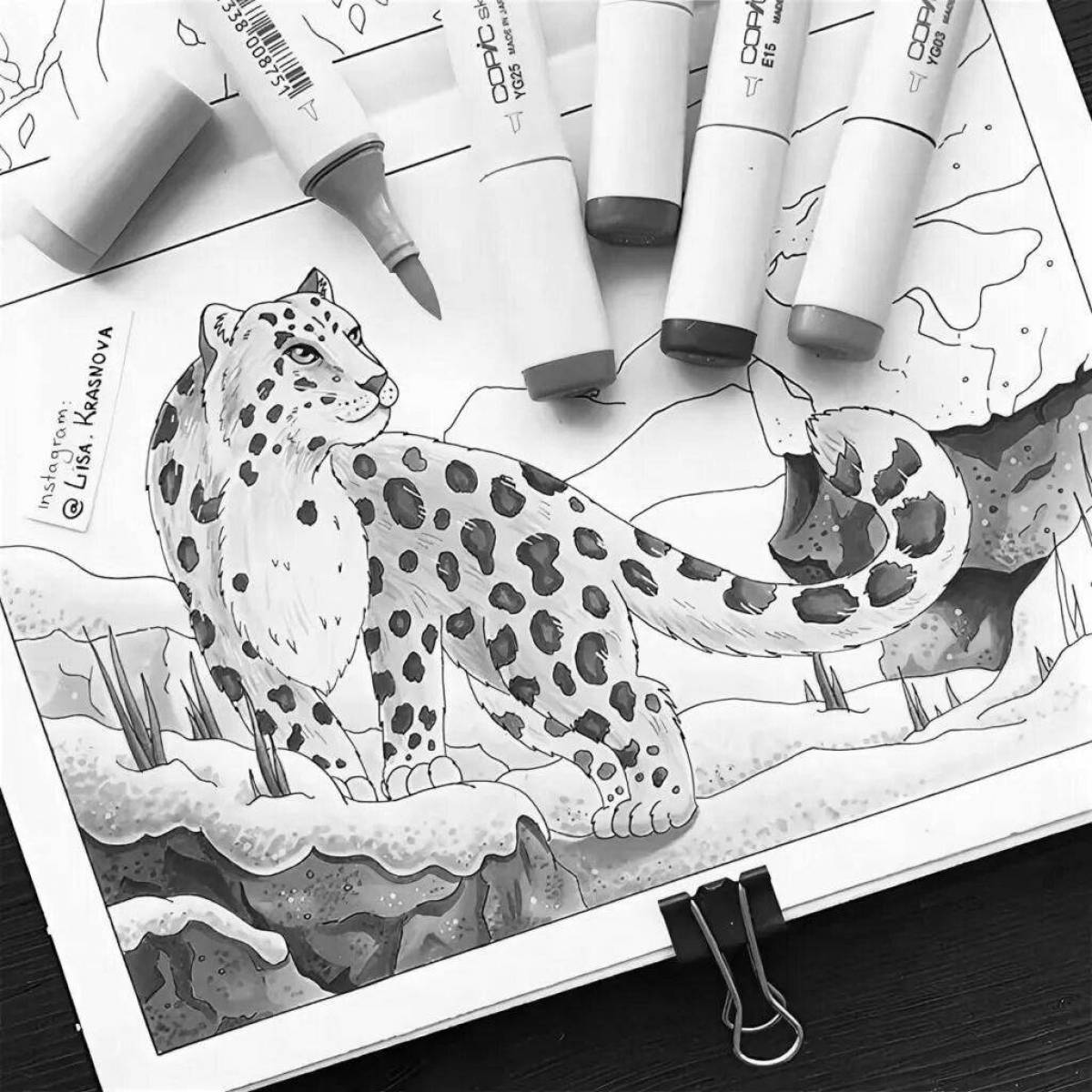 Sparkly animal marker coloring book