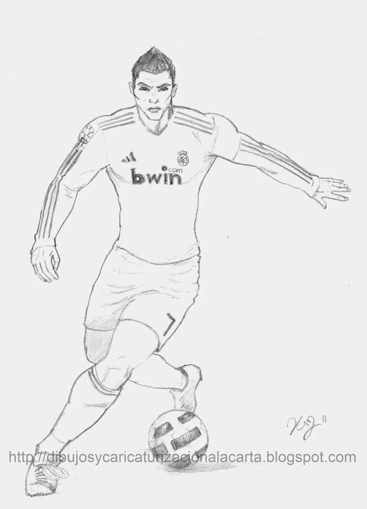 Shining cristiano ronaldo football coloring book