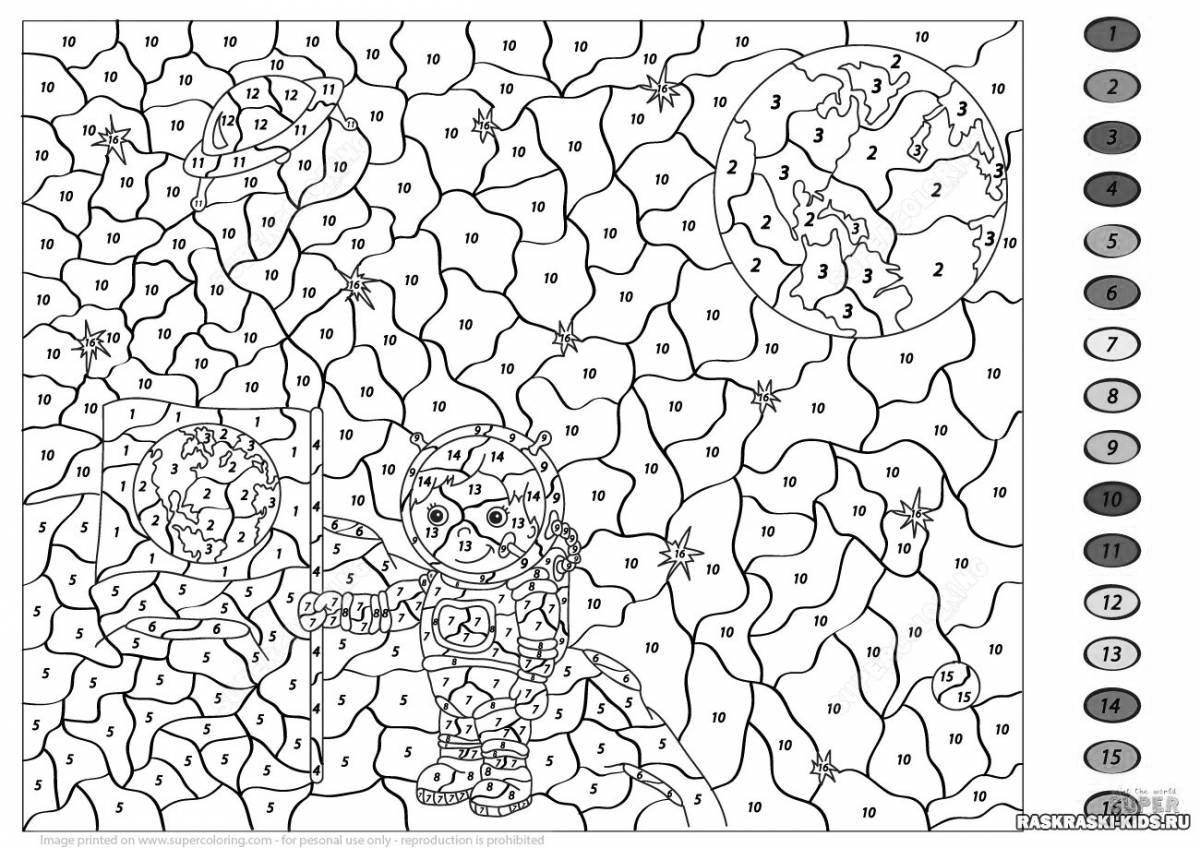 Яркая раскраска по номерам для подростков