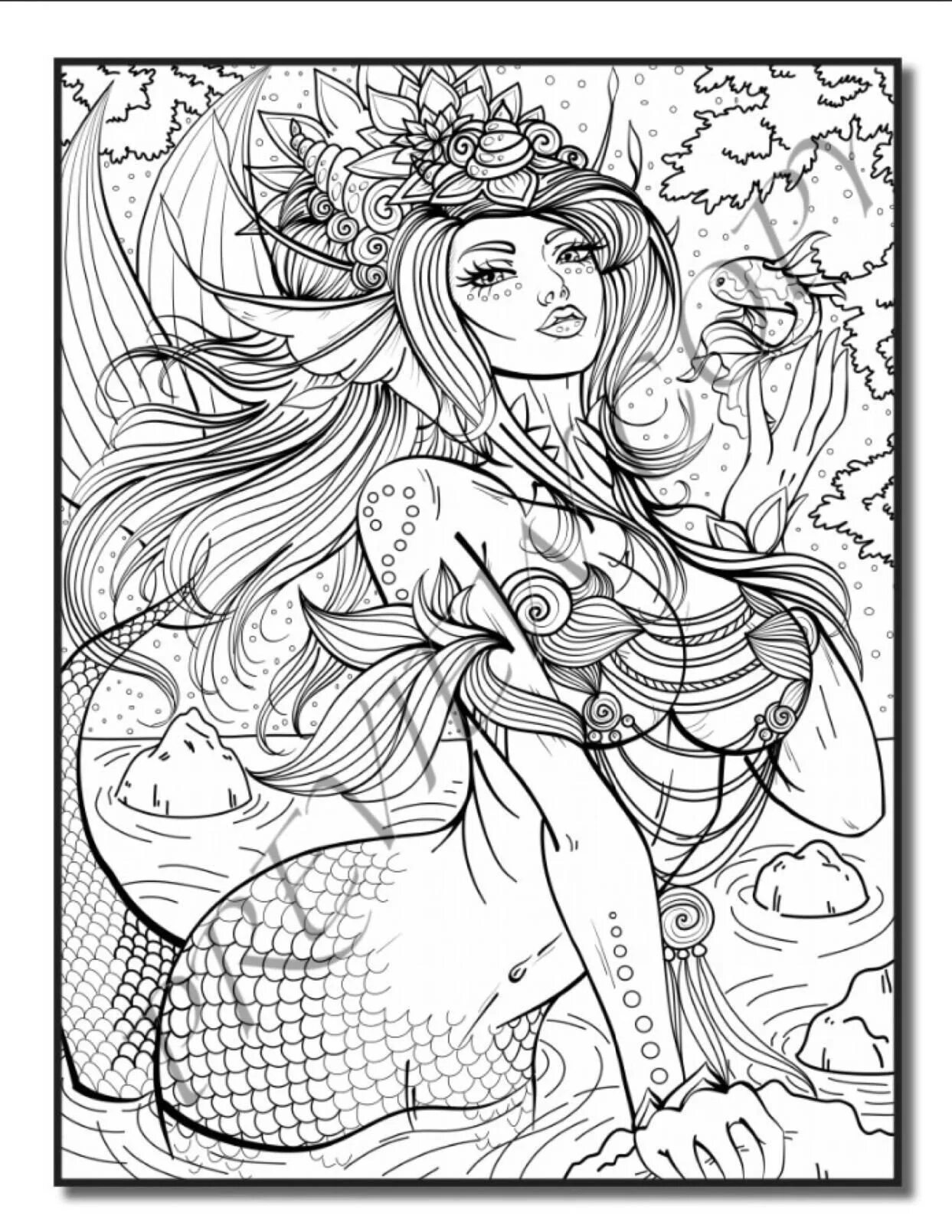 Photo Gorgeous coloring of a witch from Slavic myths