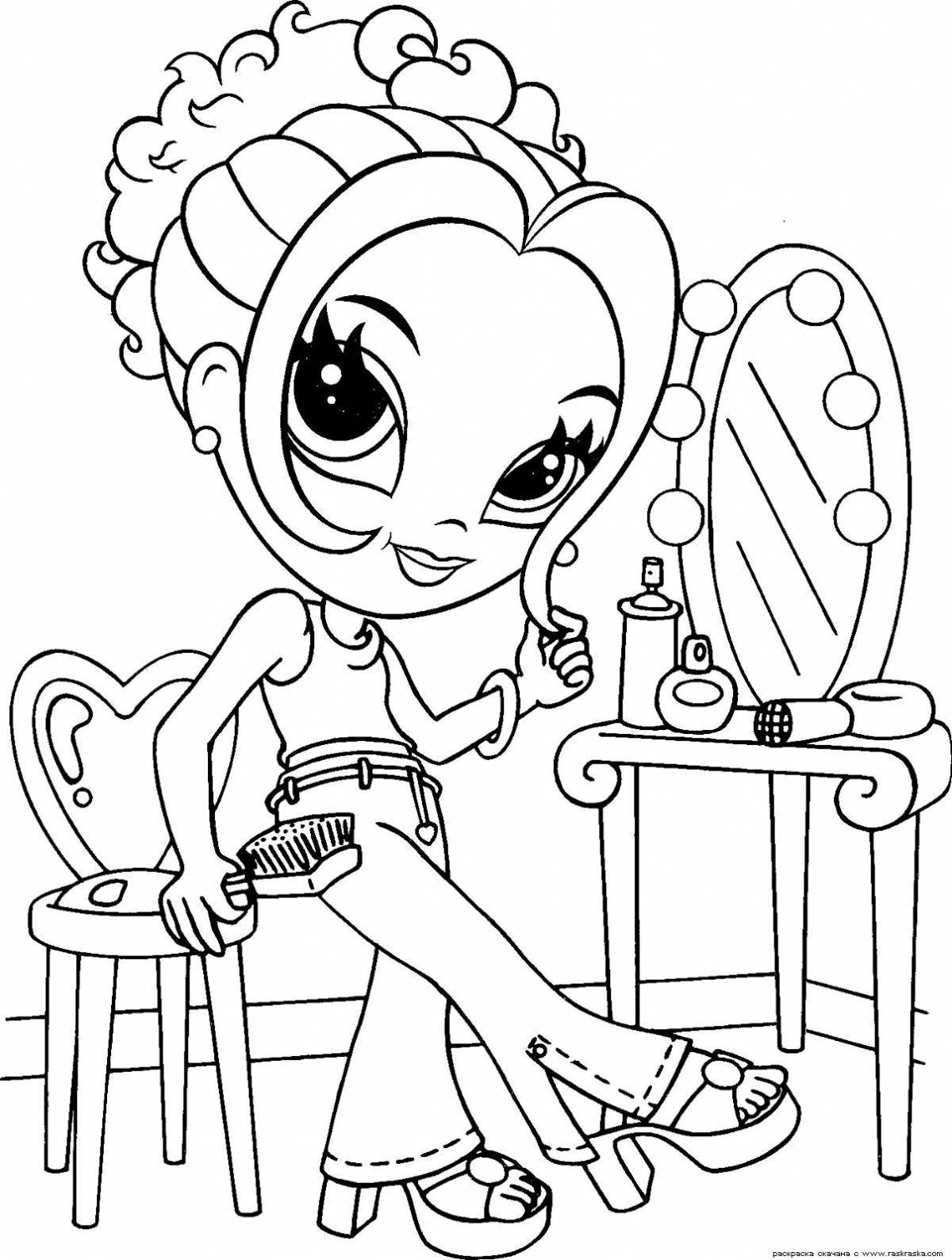 Fun coloring book for girls