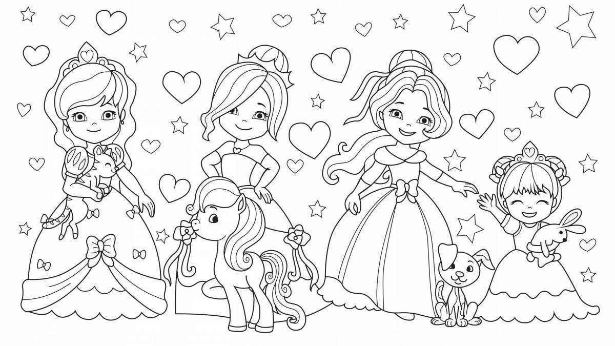 Inspirational coloring book for girls