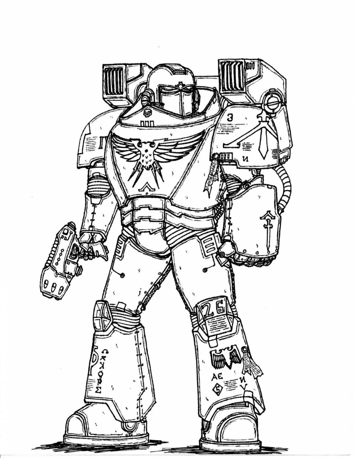 Large fallout 4 power armor coloring page