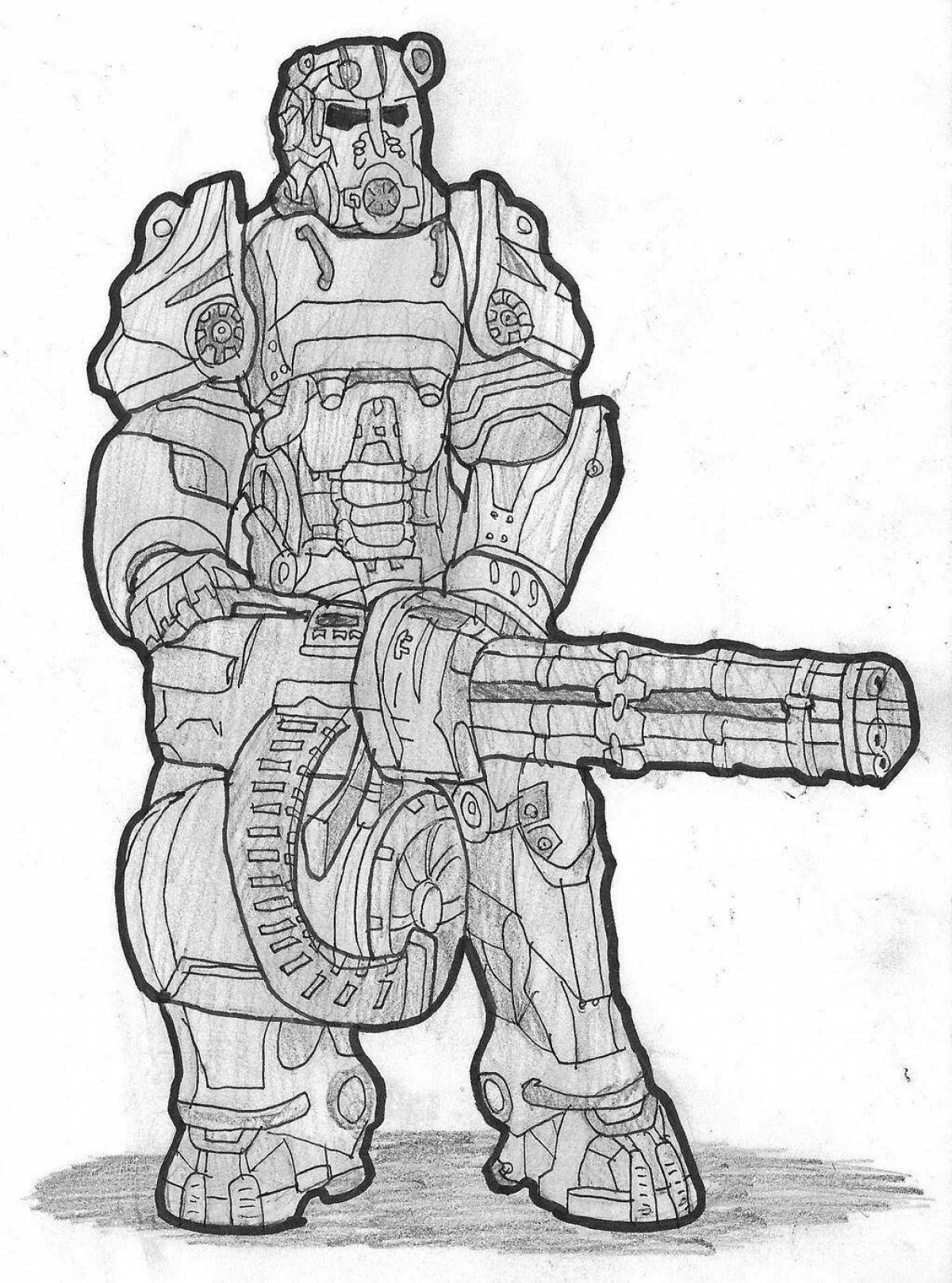 Fallout 4 power armor riot coloring