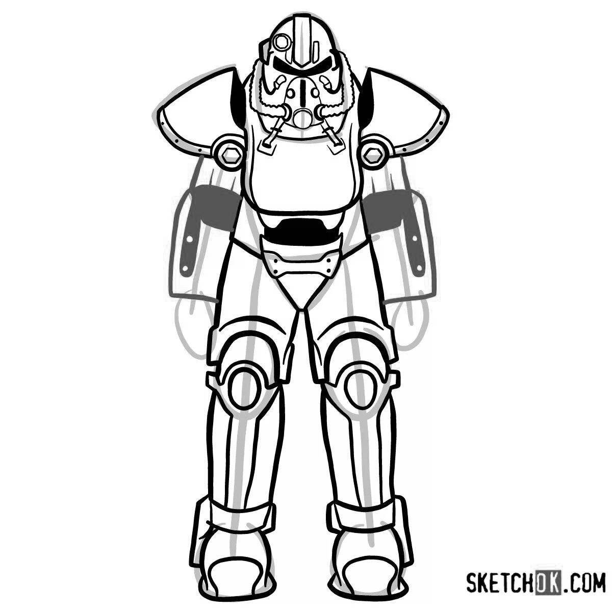 Fallout 4 power armor coloring page