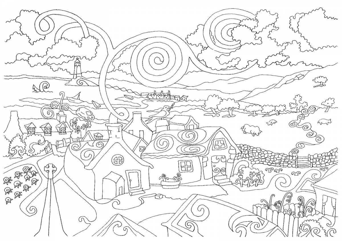 Gorgeous city coloring pages for kids
