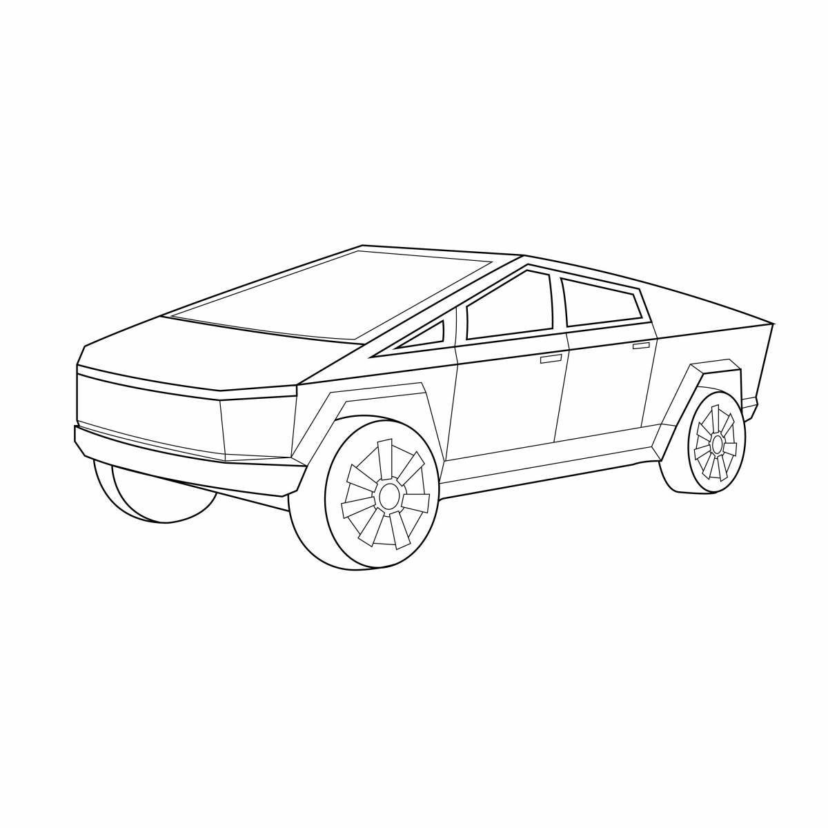 Tesla live coloring for kids