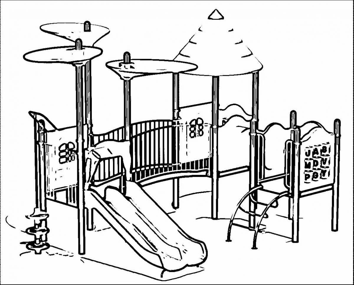 Welcome playground in the yard