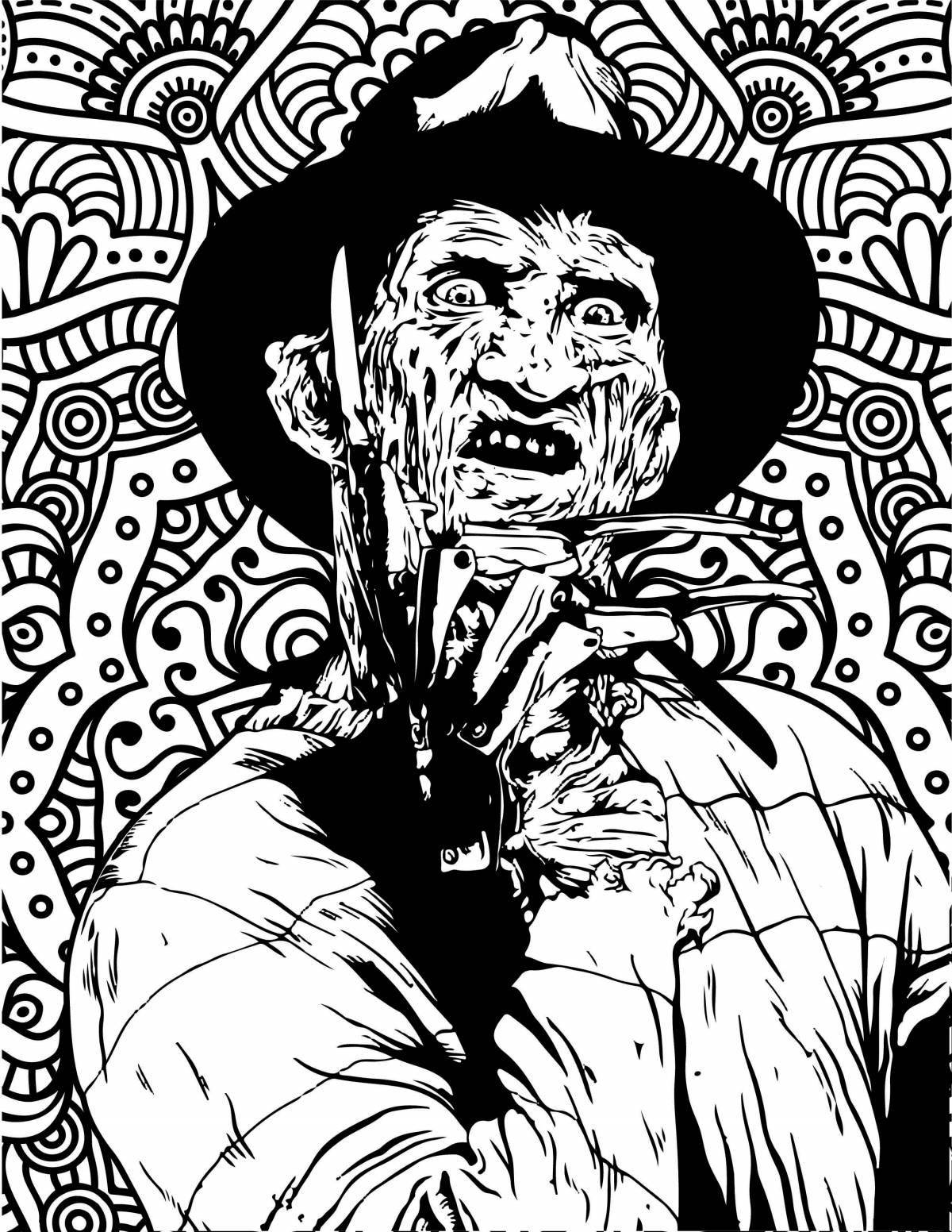 Ethereal horror coloring book