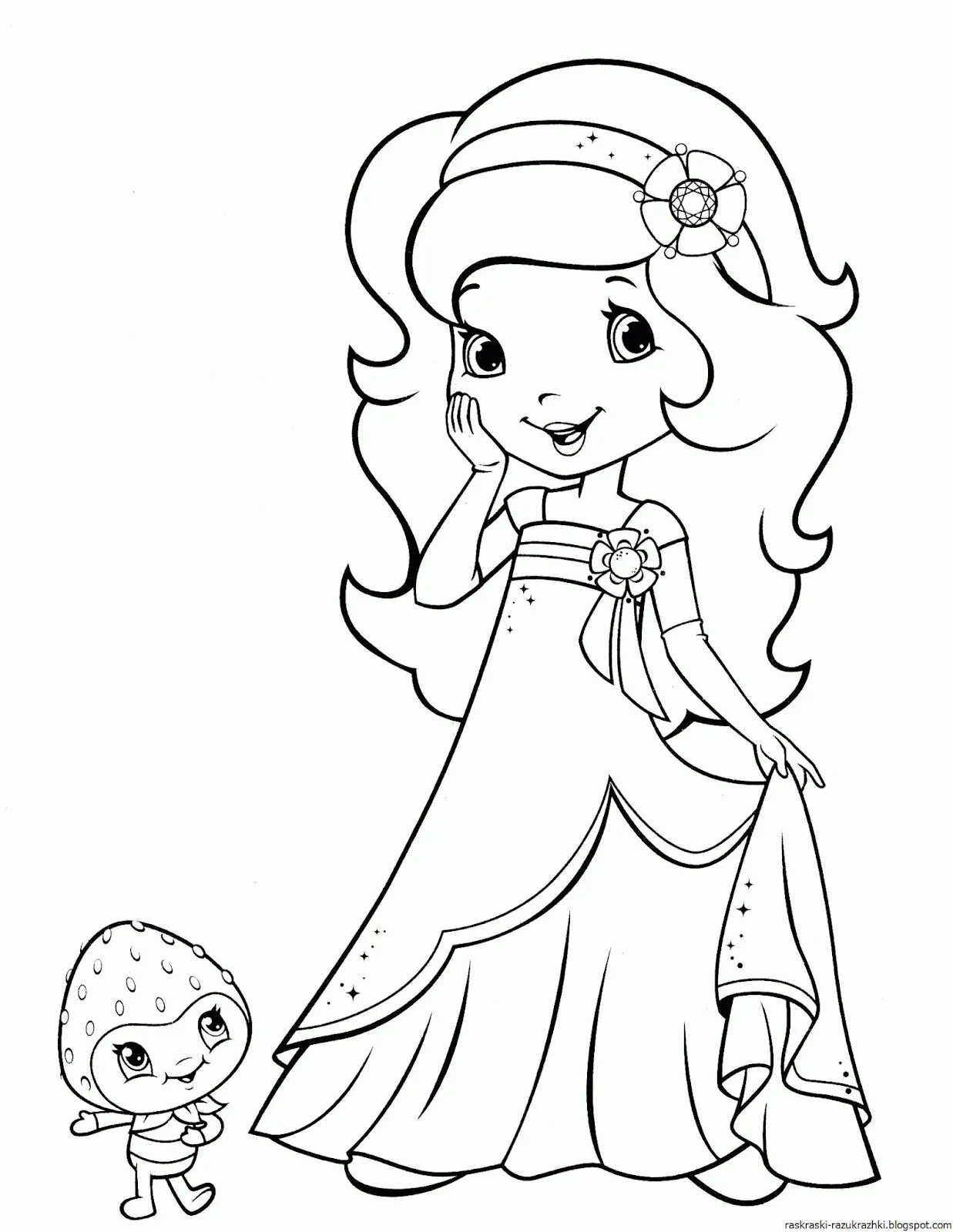 Exalted princess coloring 4-5 years old