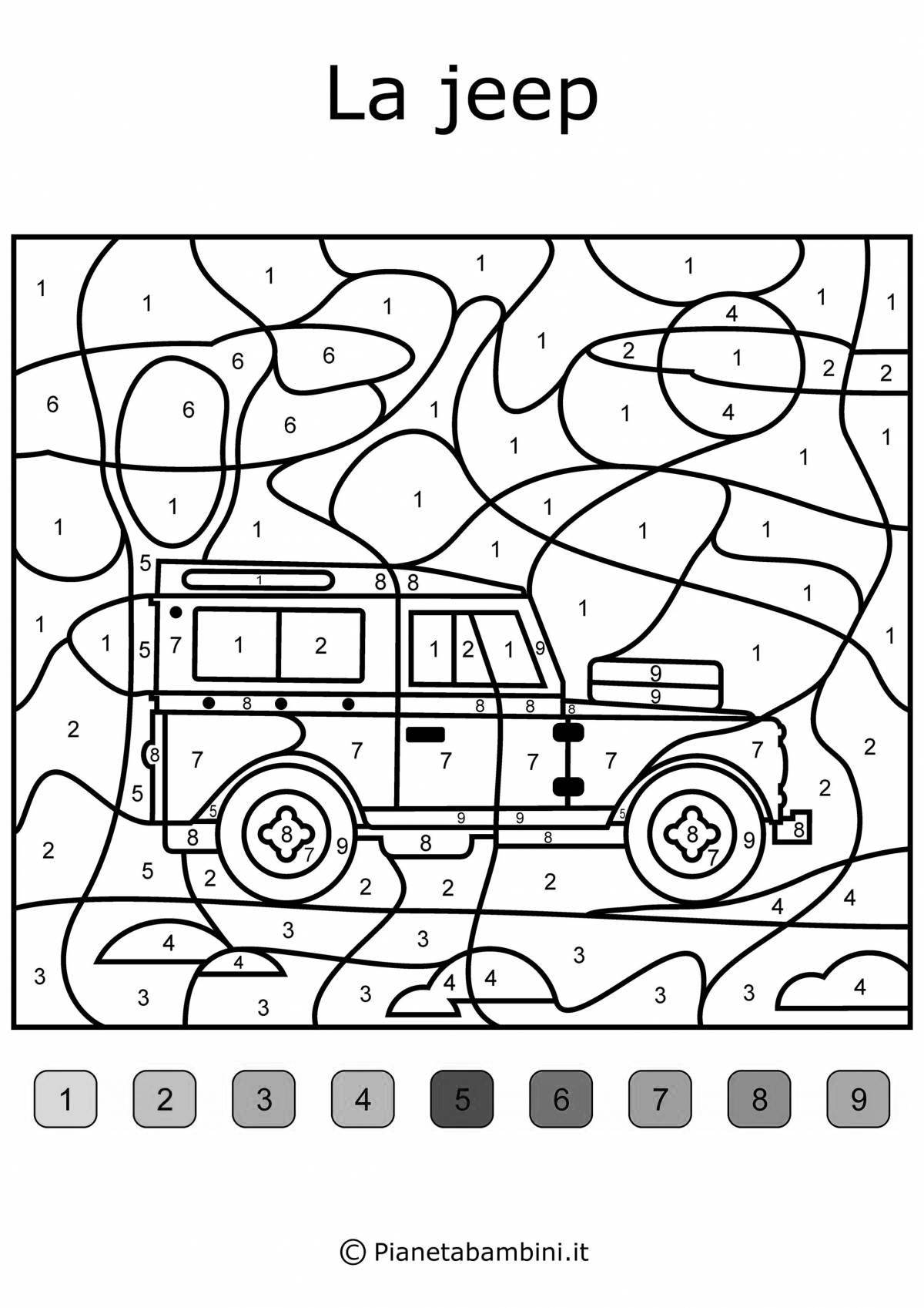 Cute coloring book for boys