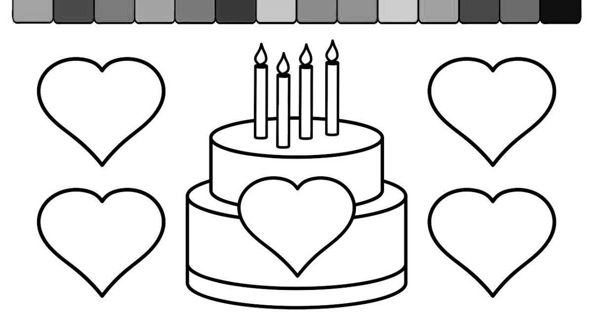 Coloring book animated lungs for birthday