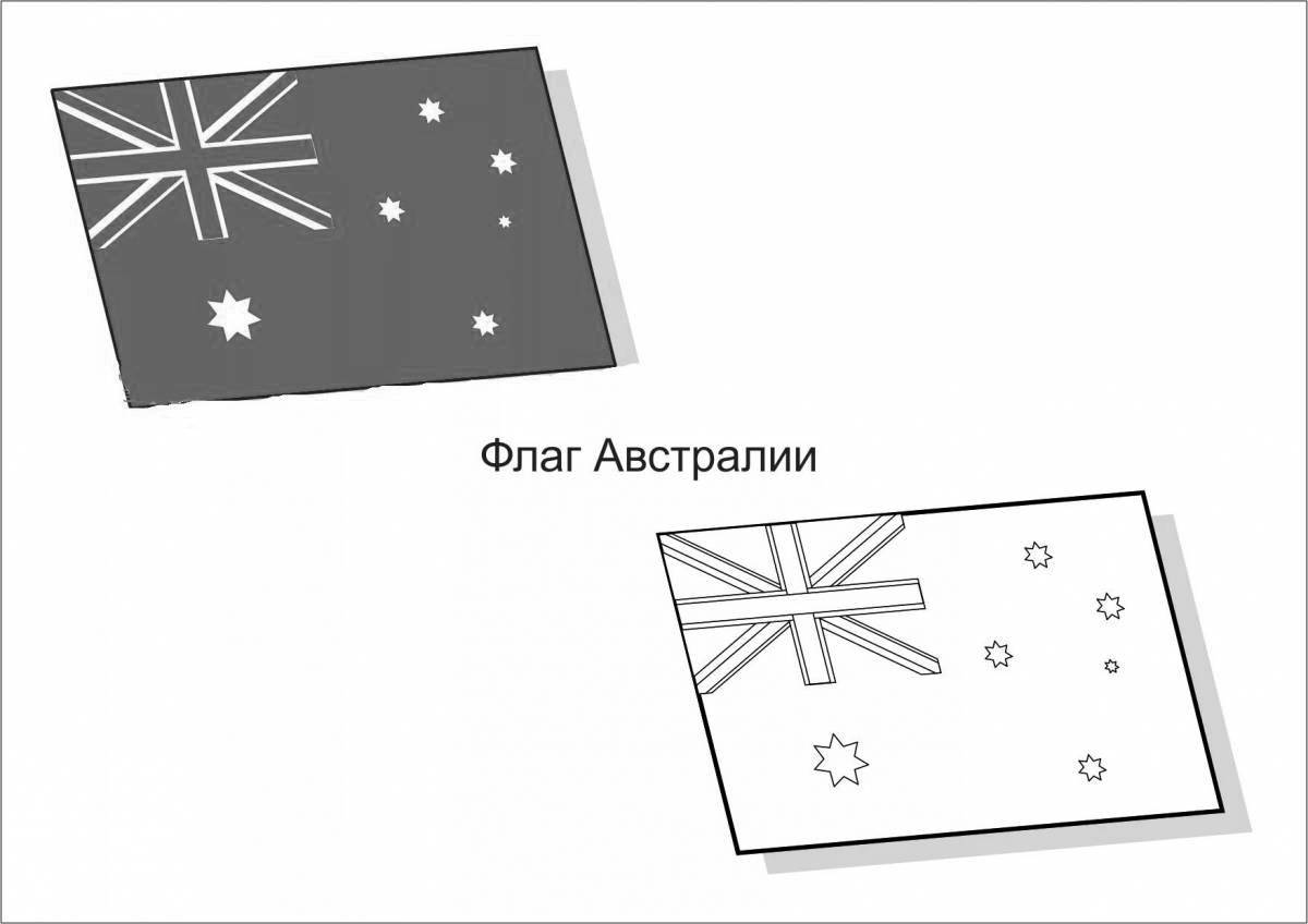 Colorful flags of the world coloring pages for kids