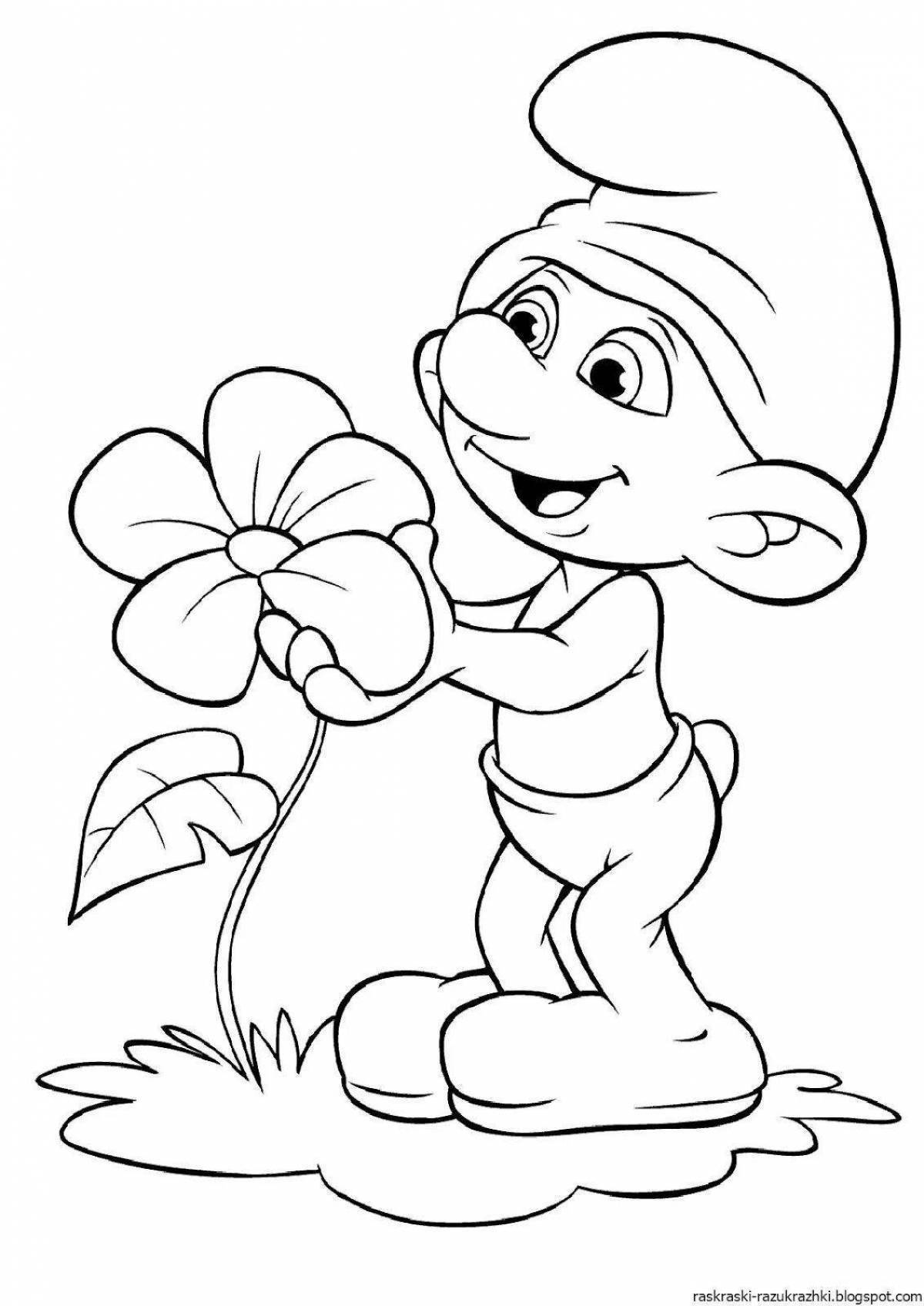 Coloring pages with playful cartoon characters for kids