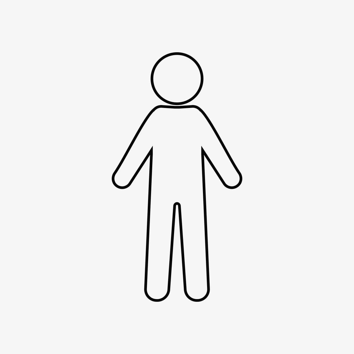 An entertaining human figure coloring page for kids