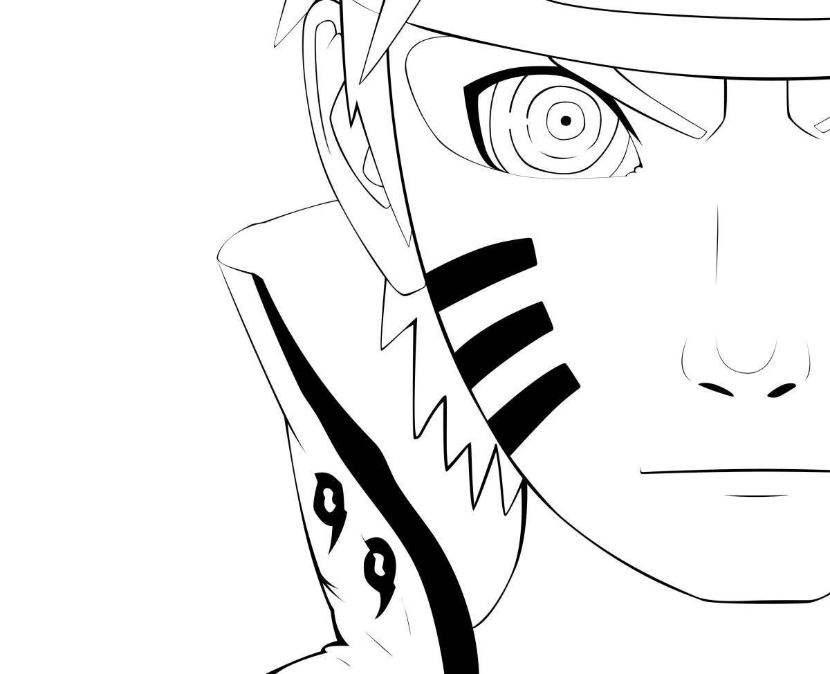 Impressive naruto coloring book in hermit mode