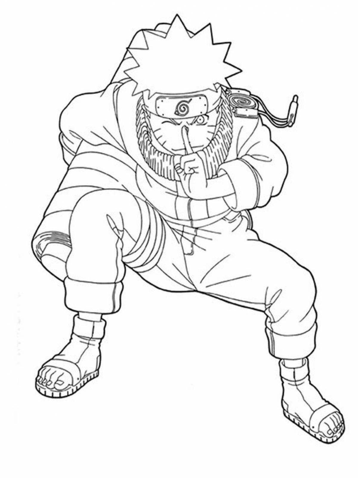 Great naruto coloring book in hermit mode