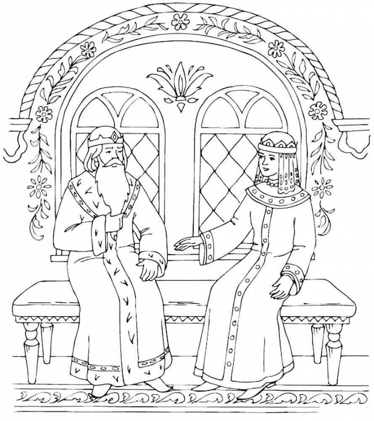 Изысканная раскраска три девушки у окна