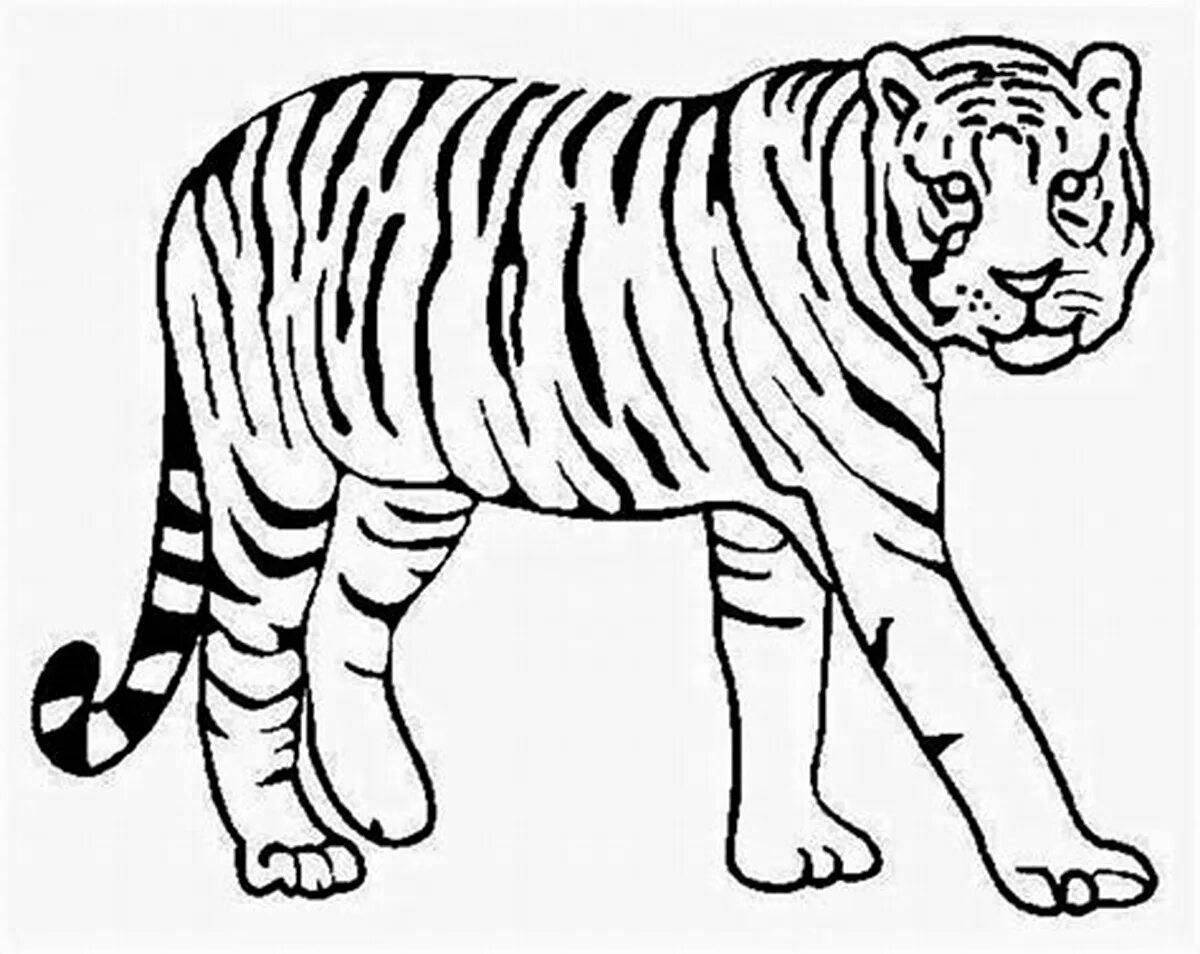 Magical drawing of a tiger for children